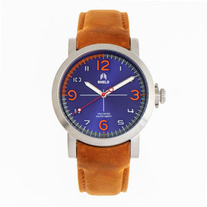 Shield Berge Leather-Band Men's Diver Watch