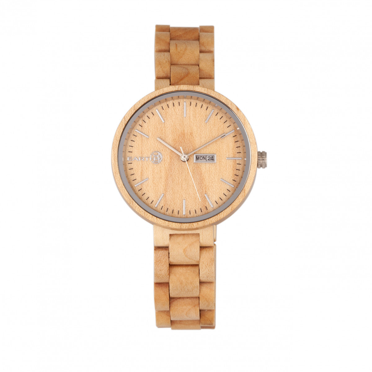 Earth Wood Mimosa Bracelet Watch w/Day/Date - Khaki-Tan - ETHEW5401