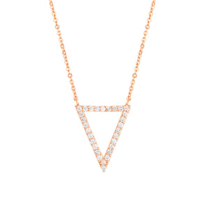 Elegant Confetti Lupine Women's 18k Gold Plated Triangle Fashion Necklace