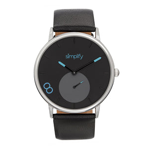 Simplify The 7200 Leather-Band Watch - Black - SIM7202