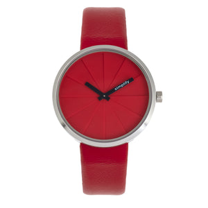 Simplify The 4000 Leather-Band Watch - Red - SIM4003