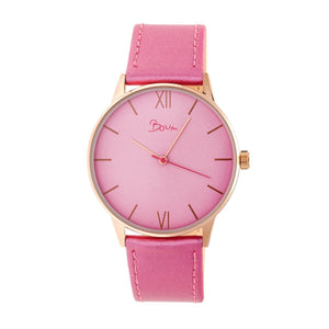 Boum Dimanche Leather-Strap Watch - Light Pink - BOUBM4603