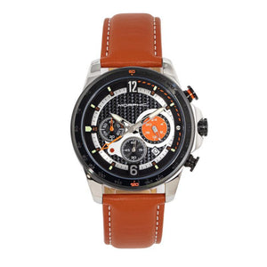 Morphic M88 Series Chronograph Leather-Band Watch w/Date