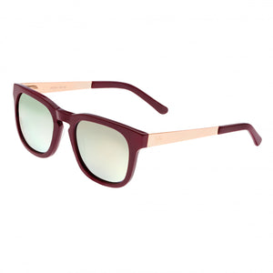 Sixty One Twinbow Polarized Sunglasses - Burgundy/Gold - SIXS132GD