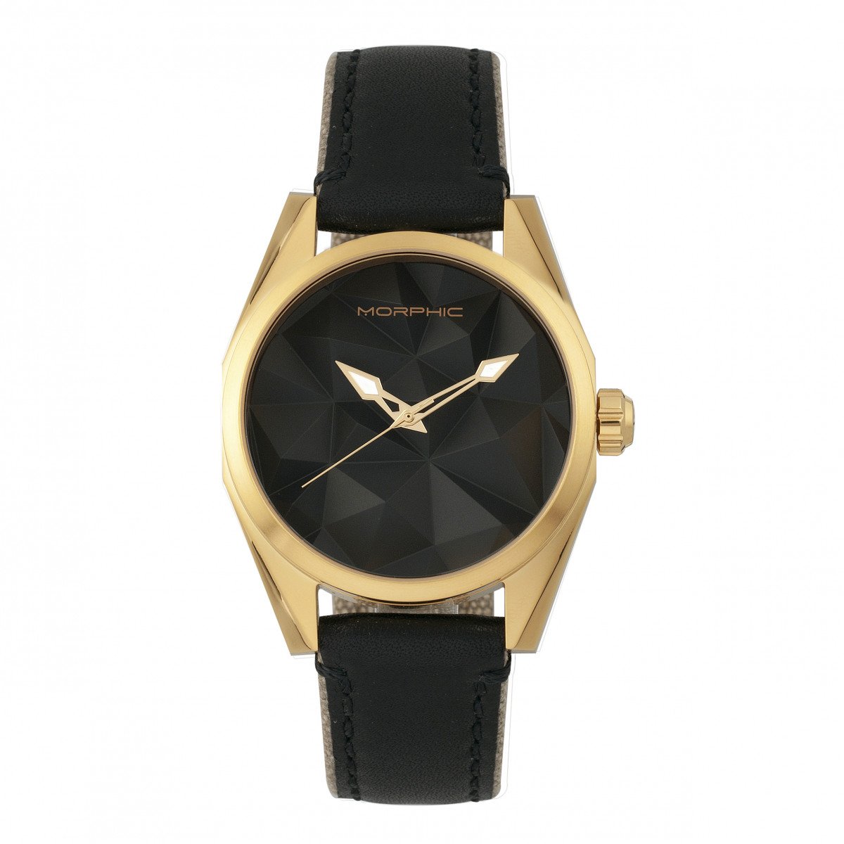 Morphic M59 Series Leather-Overlaid Canvas-Band Watch - Gold/Black - MPH5904