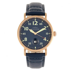 Elevon Von Braun Leather-Band Watch w/Date