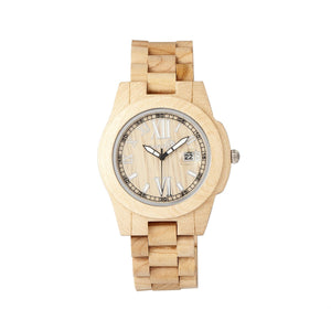 Earth Wood Heartwood Bracelet Watch w/Date