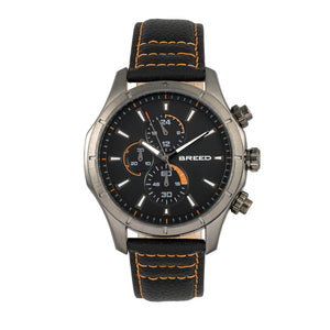 Breed Lacroix Chronograph Leather-Band Watch