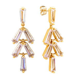 Elegant Confetti Paris Women's 18k Gold Plated Delicate Drop Fashion Earrings