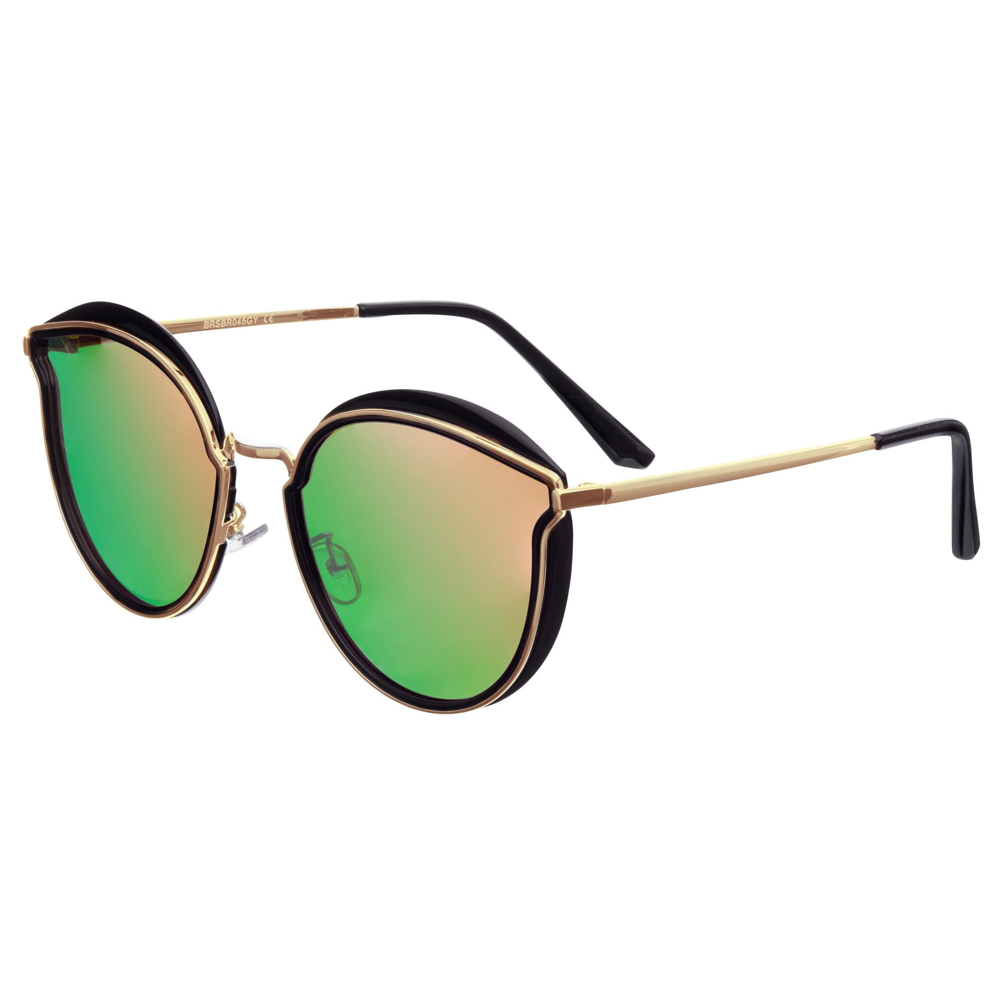 Bertha Lorelei Polarized Sunglasses - Black/Yellow-Green - BRSBR045GY