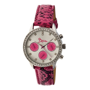 Boum Serpent Leather-Band Ladies Watch w/ Day/Date