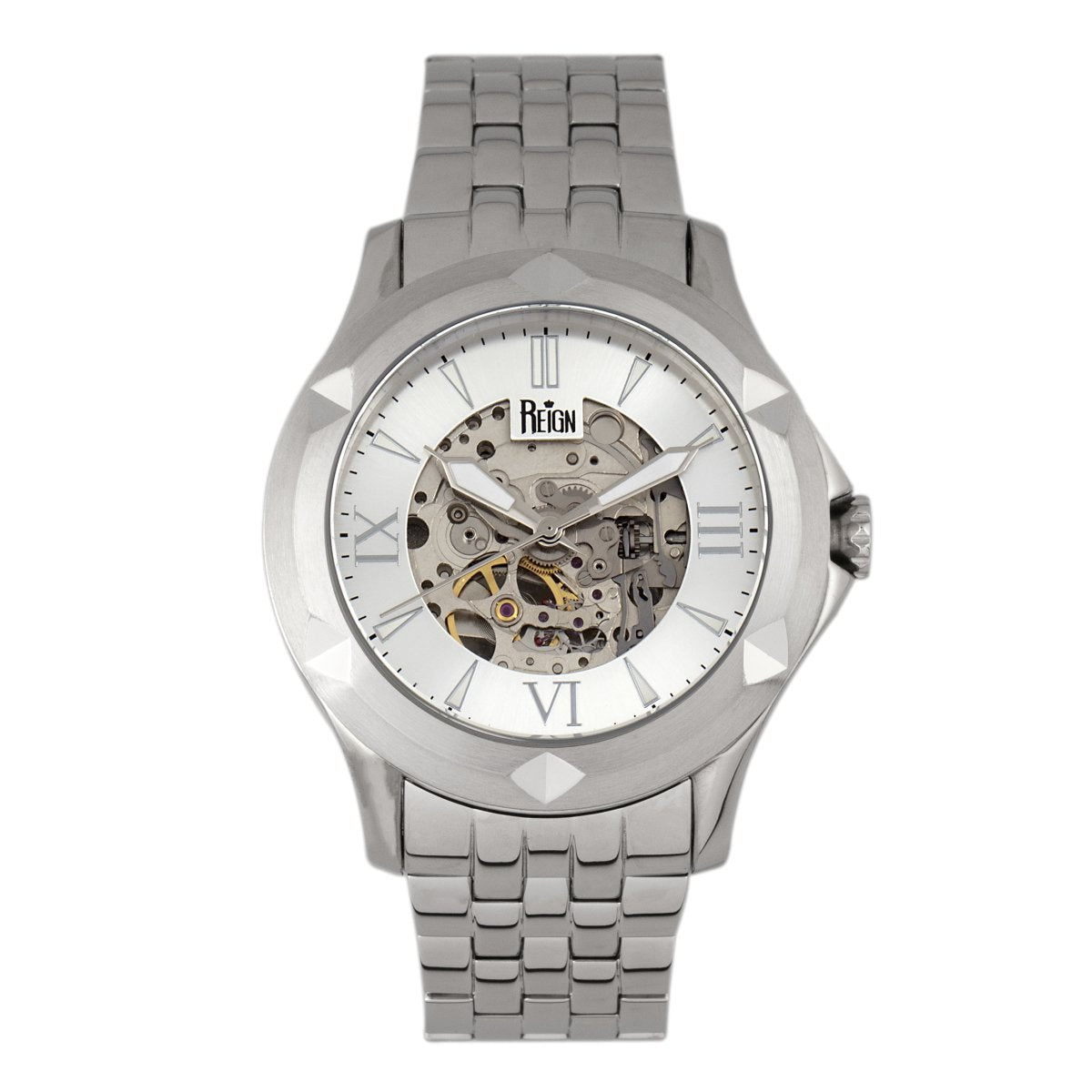 Reign Dantes Automatic Skeleton Dial Bracelet Watch - Silver - REIRN4701