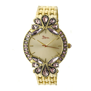 Boum Precieux Crystal-Surround Bezel Bracelet Watch - Gold - BOUBM4202