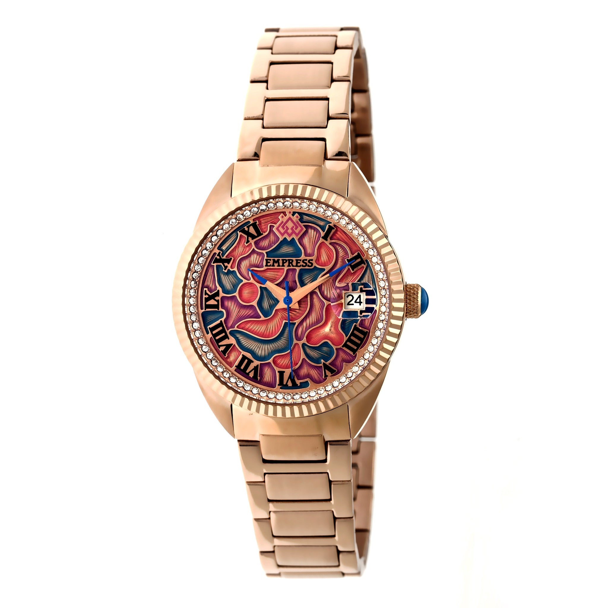 Empress Helena Bracelet Watch w/Date - Rose Gold - EMPEM1803