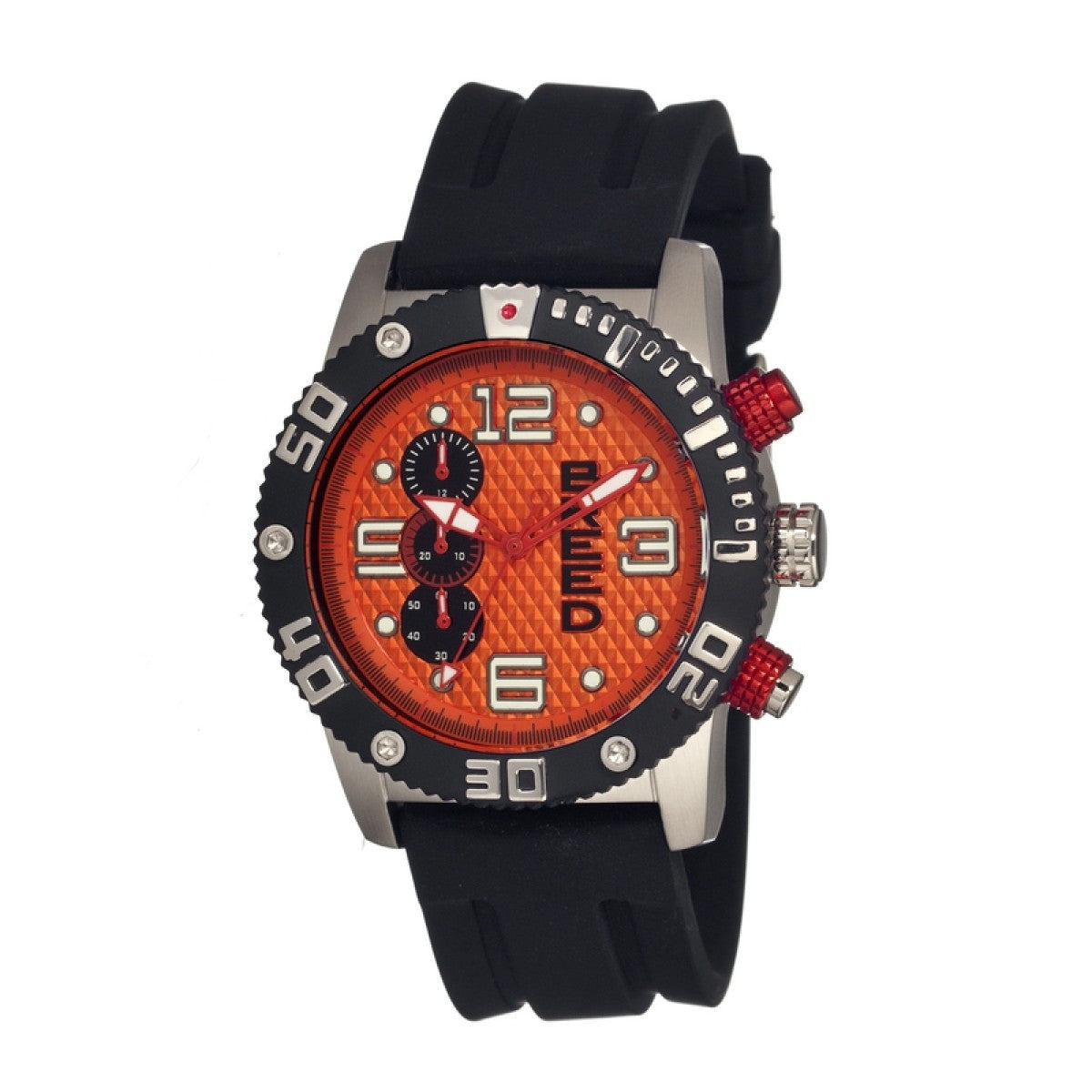 Breed Grand Prix Chronograph Men's Watch  -  Silver/Orange - BRD3904