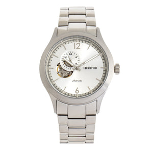 Heritor Automatic Antoine Semi-Skeleton Bracelet Watch - Silver - HERHR8501