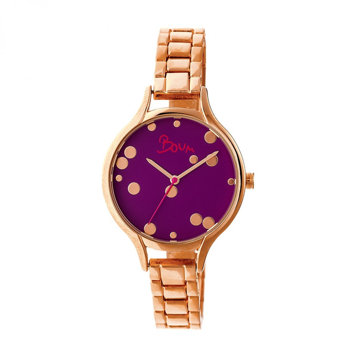 Boum Bulle Bracelet Watch - Rose Gold/Purple - BOUBM4706