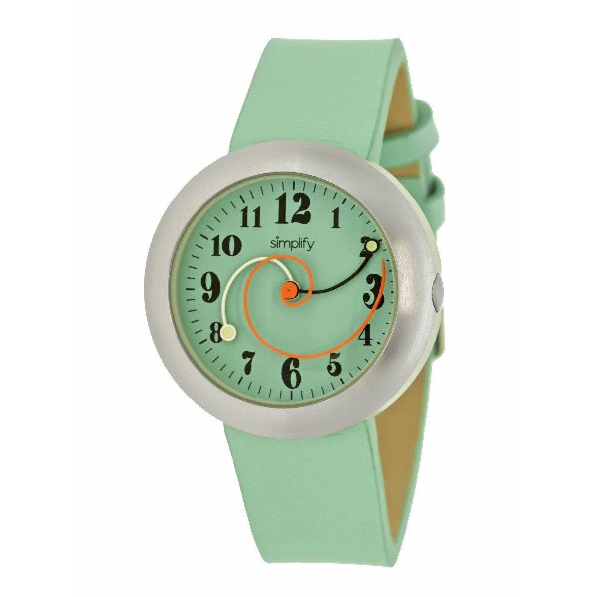 Simplify The 2700 Leather-Band Watch - Seafoam - SIM2705