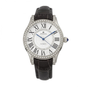 Empress Xenia Automatic Leather-Band Watch - Black - EMPEM2601
