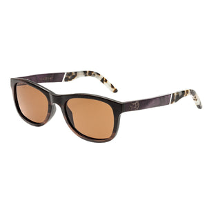 Earth Wood El Nido Polarized Sunglasses - Ebony/Brown - ESG070E