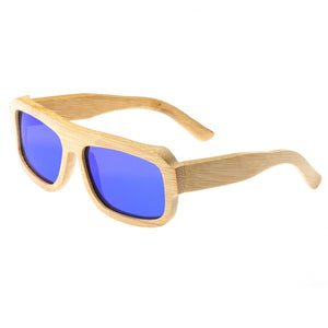 Earth Wood Daytona Polarized Sunglasses - Khaki/Blue - ESG025B