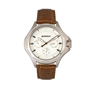 Breed Tempe Leather-Band Watch w/Day/Date