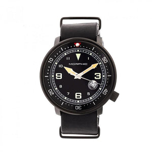 Morphic M58 Series Nato Leather-Band Watch w/ Date