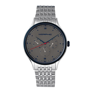 Morphic M65 Series Bracelet Watch w/Day/Date - Silver/Grey - MPH6501