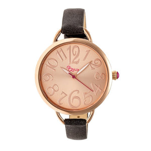 Boum Cirque Sunray Dial Leather-Band Watch