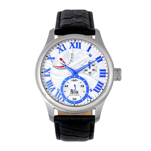 Reign Bhutan Leather-Band Automatic Watch - Silver - REIRN1601