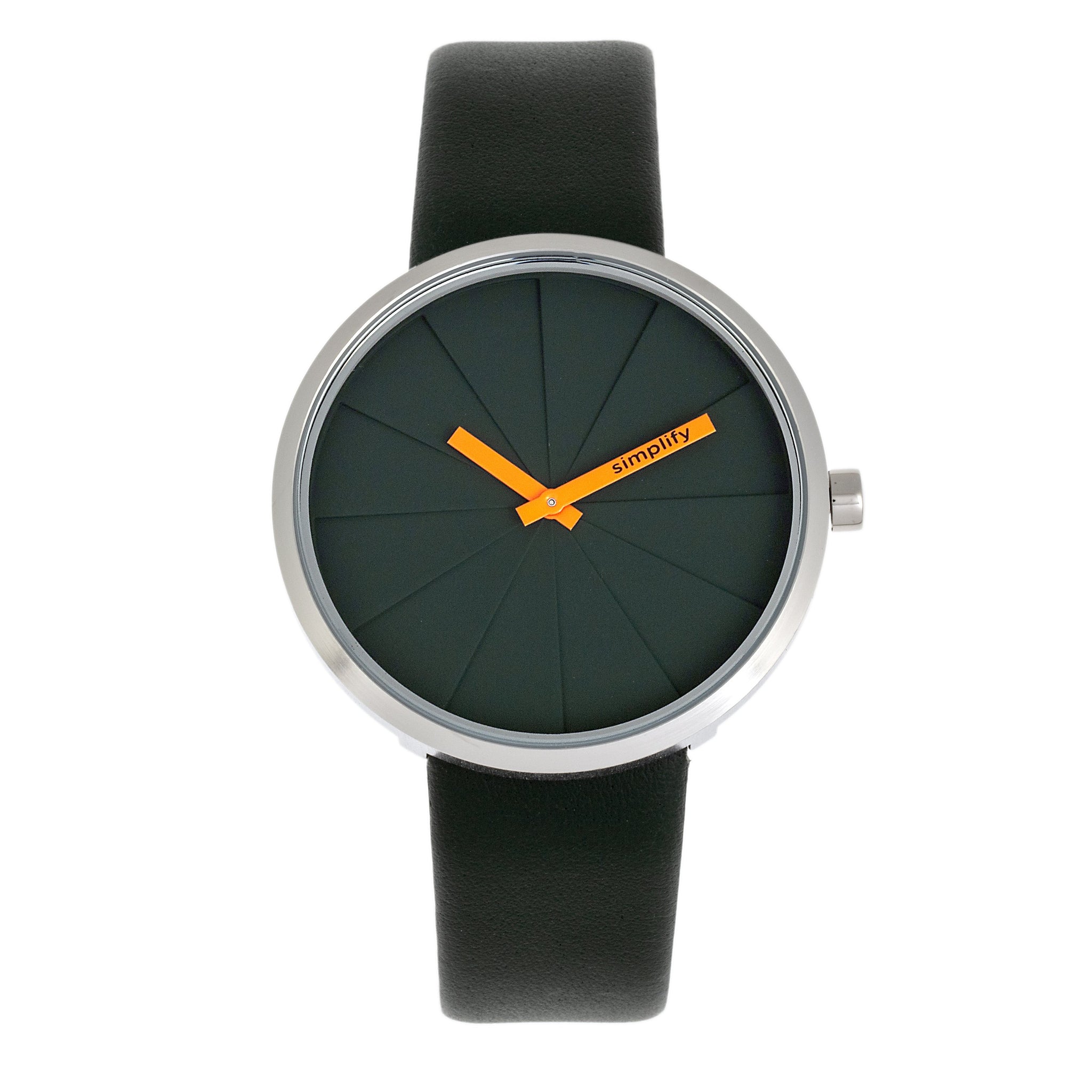 Simplify The 4000 Leather-Band Watch - Forest Green - SIM4002
