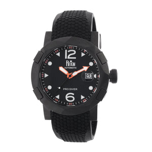 Reign Tudor Automatic Pro-Diver Watch w/Date - Black - REIRN1206