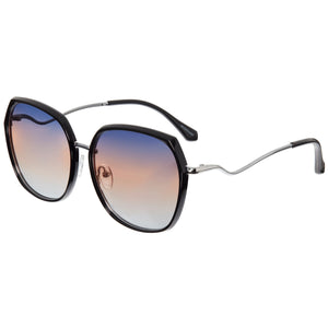 Bertha Hensley Polarized Sunglasses - Black/Blue-Pink - BRSBR048BP