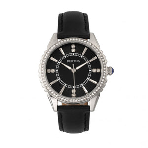 Bertha Clara Leather-Band Watch - Black - BTHBR8101