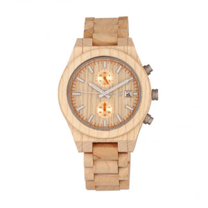 Earth Wood Castillo Bracelet Watch w/Date