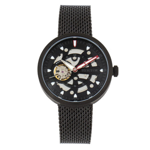 Heritor Automatic Jasper Skeleton Bracelet Watch - Black - HERHR8702