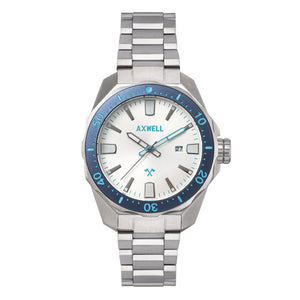 Axwell Timber Bracelet Watch w/ Date - Silver - AXWAW107-1