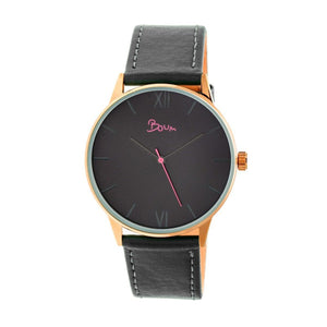 Boum Dimanche Leather-Strap Watch