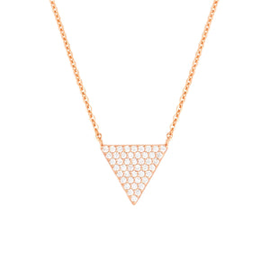 Elegant Confetti Venice Women's 18k Gold Plated Equilateral Triangle Fashion Necklace
