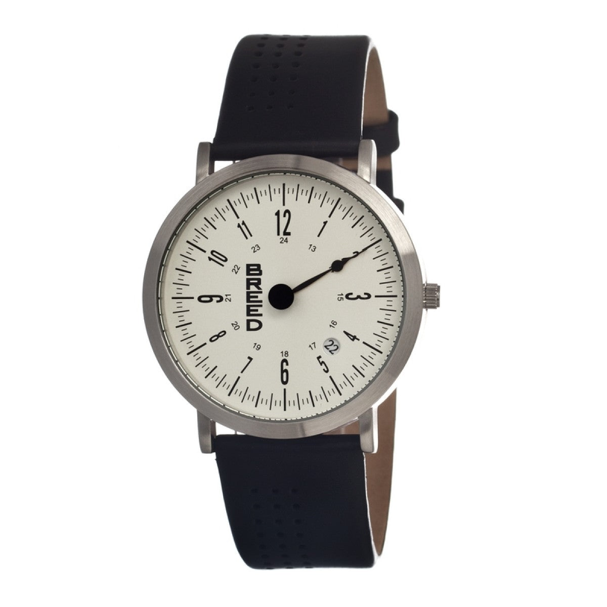 Breed Kimble One-Hand Leather-Band Men's Watch