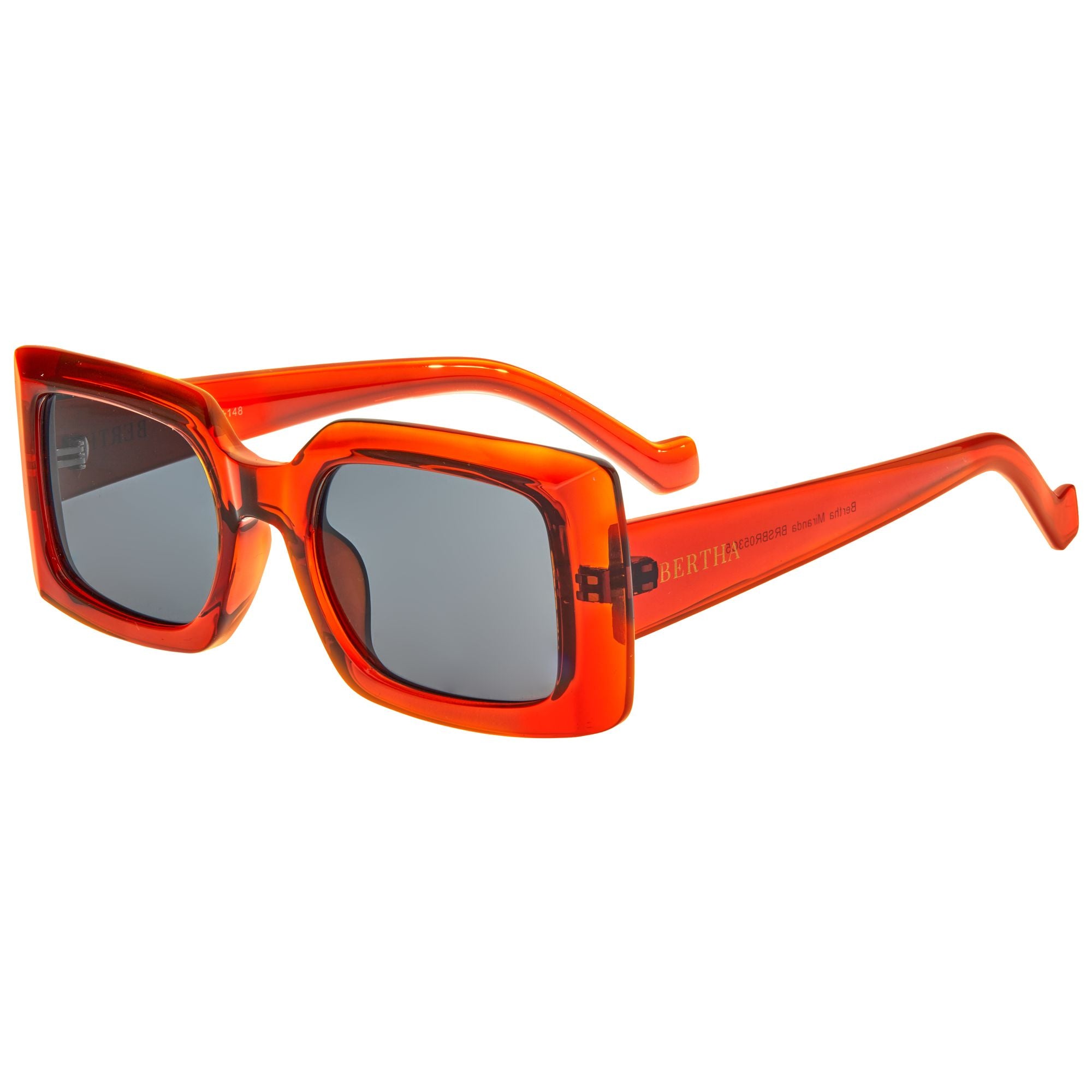 Bertha Miranda Polarized Sunglasses - Orange/Black - BRSBR053C5
