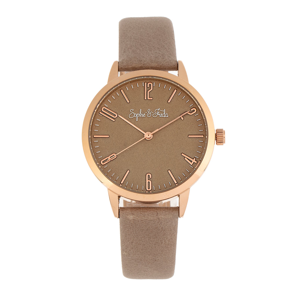 Sophie and Freda Vancouver Leather-Band Watch - Tan - SAFSF4904