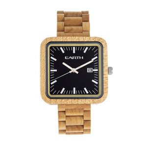 Earth Wood Berkshire Bracelet Watch w/Date - Olive - ETHEW5704