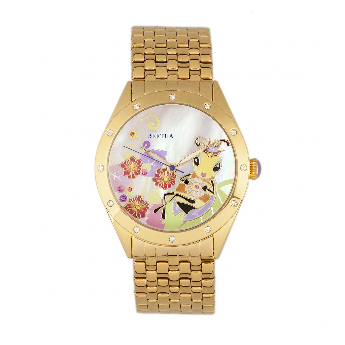 Bertha Ericka MOP Bracelet Watch - Gold - BTHBR7202