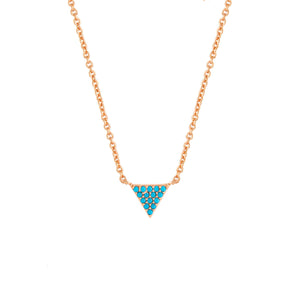 Sole du Soleil Lupine Women's 18k Gold Plated Triangle Fashion Necklace