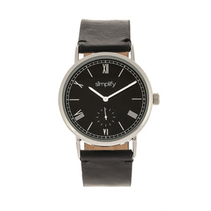 Simplify The 5100 Leather-Band Watch - Black - SIM5102