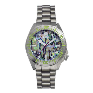 Shield Atlantis Abalone Bracelet Watch w/Date