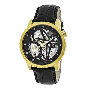 Reign Xavier Automatic Skeleton Leather-Band Watch