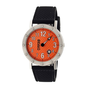 Breed Richard One-Hand Men's Watch w/ Date  -  Silver/Orange - BRD5903