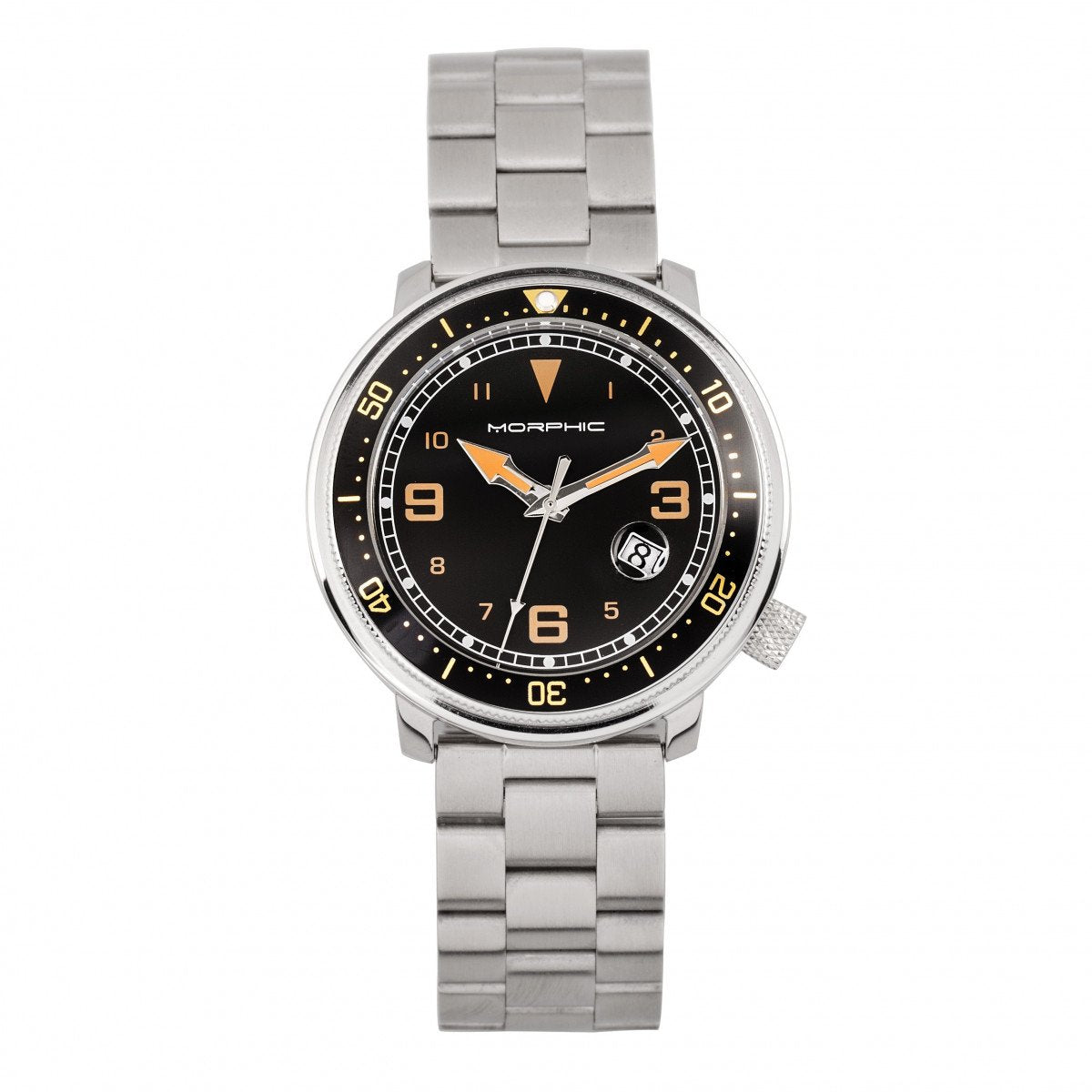 Morphic M74 Series Bracelet Watch w/Magnified Date Display - Gunmetal/Black & Gold/Black - MPH7406